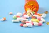 Medical pills in various colors